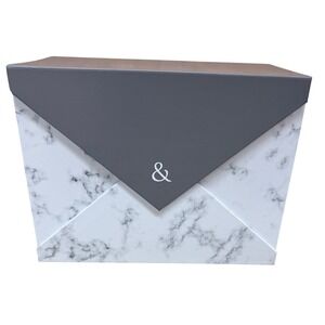 Mary & Martha Greeting Card Box Organizer White Marble Print DaySpring